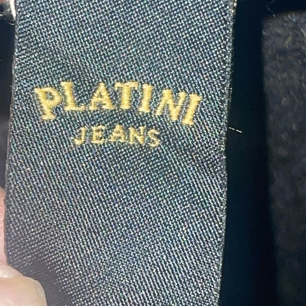 Platini black/bronze foiled Metallic button down shirt. Size medium GUC - Picture 10 of 10